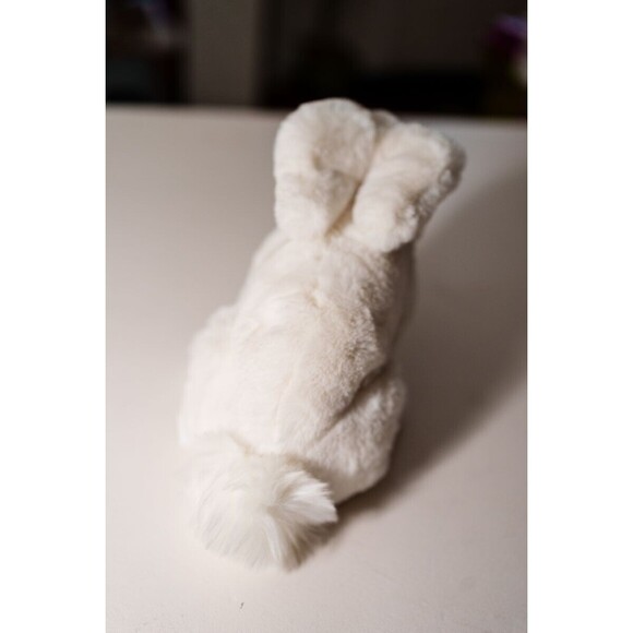 Jellycat White Bunny Rabbit Plush 7" Sitting Pink Nose Easter Lovey Ivory Cream - Picture 7 of 11